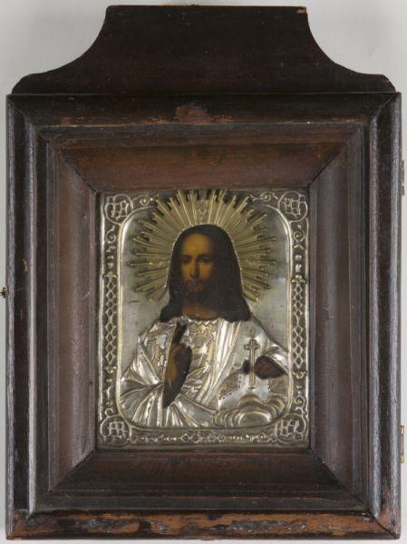 Appraisal: Russian Orthodox Christ Icon th century oil on panel behind