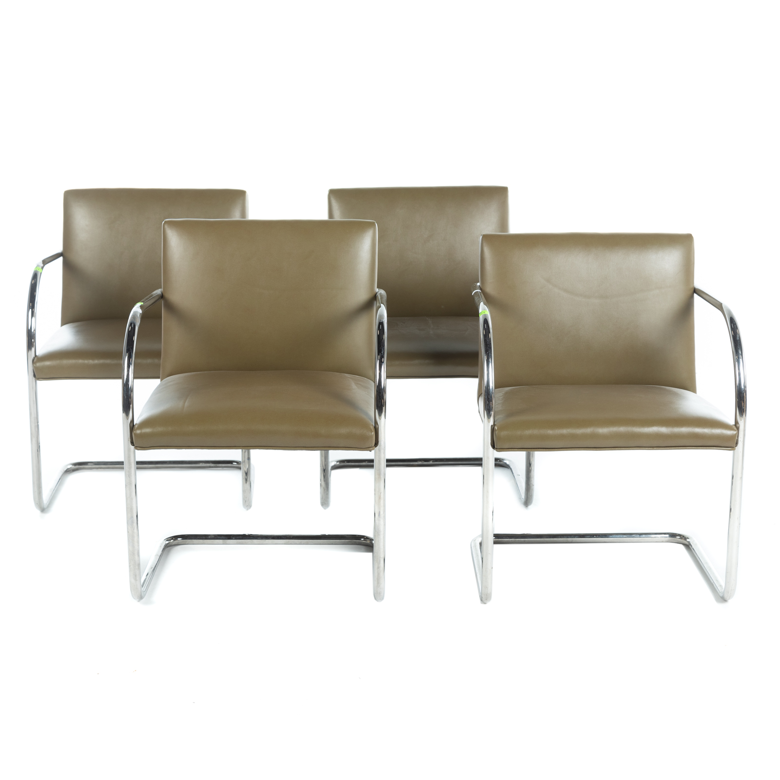 Appraisal: FOUR MIES VAN DER ROHE STYLE BRNO CHAIRS th century