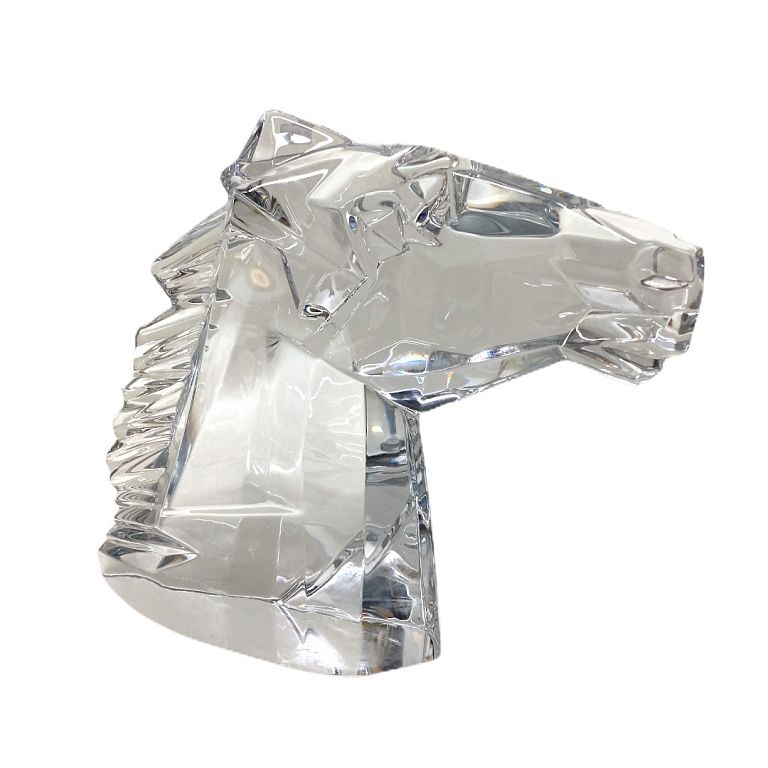 Appraisal: Daum Nancy Horse head Daum Nancy Horse head Crystal Horse