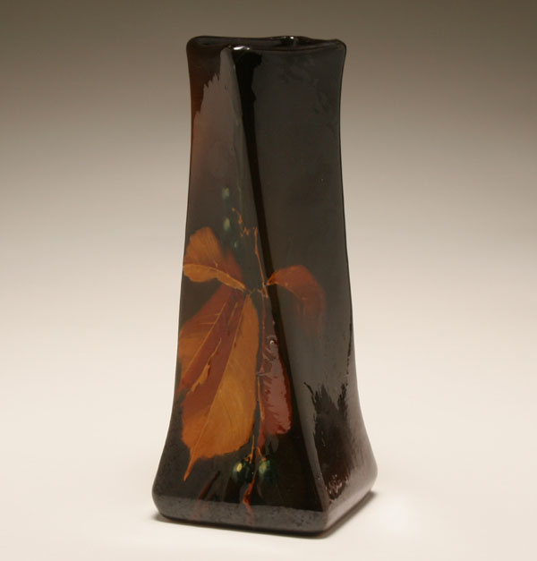 Appraisal: Weller Louwelsa art pottery vase by Lillie Mitchell hand painted