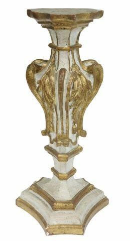 Appraisal: Italian parcel gilt and painted pedestal plant stand th c