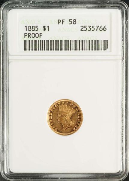 Appraisal: Indian Head Gold PF Description Graded by ANACS Condition PF-