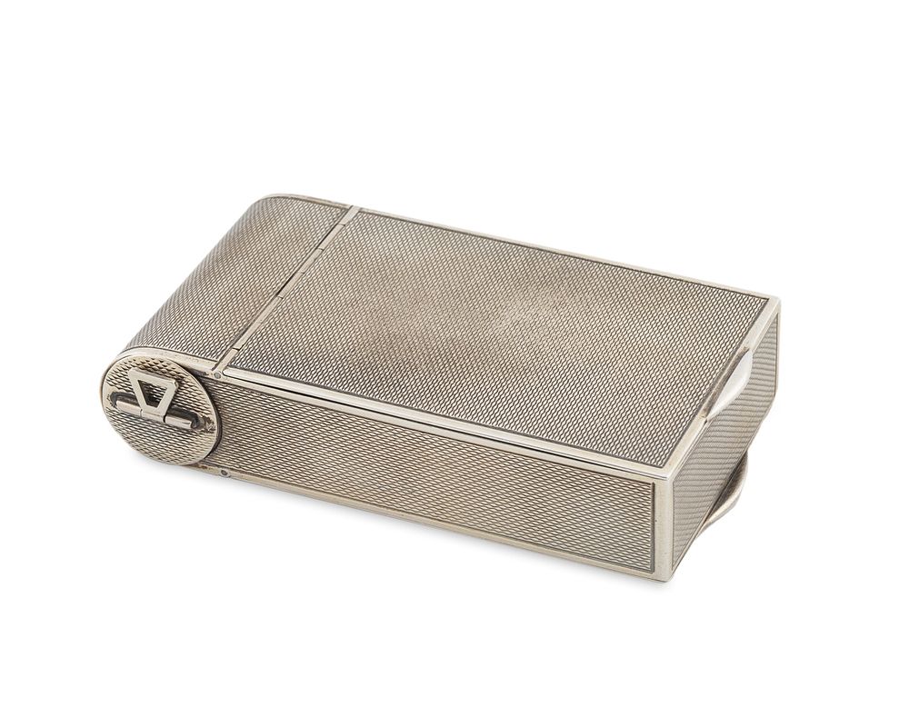 Appraisal: An Italian Silver Compact Height x length x width inches