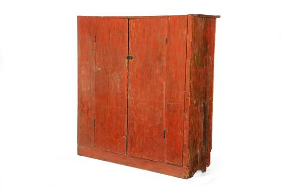 Appraisal: COUNTRY CUPBOARD American th century pine Two one-board doors and