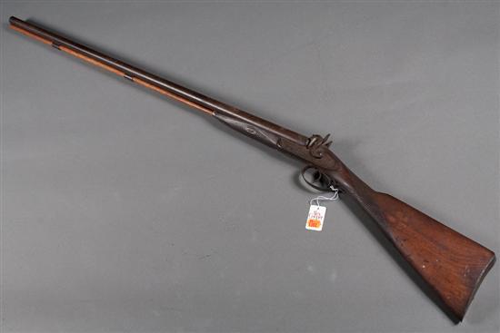 Appraisal: E Allen Co muzzle-loading side-lock double barrel shotgun Worcester Mass