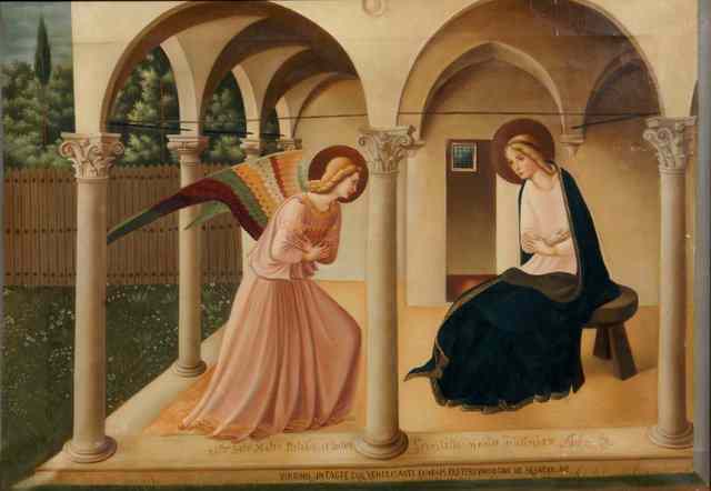 Appraisal: AFTER FRA ANGELICOThe Annunciation oils on canvas x