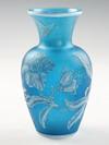 Appraisal: ART GLASS VASE - Webb Cameo Glass Vase in aqua