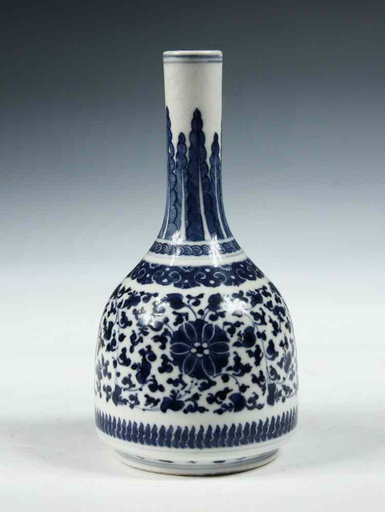 Appraisal: CHINESE PORCELAIN BOTTLE - Blue and White Decorated Chinese Bottle