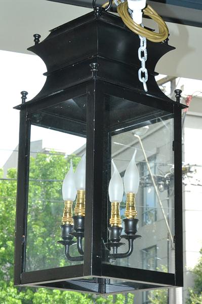 Appraisal: A FOUR BRANCH GEORGIAN STYLE HALL LIGHT X CMS