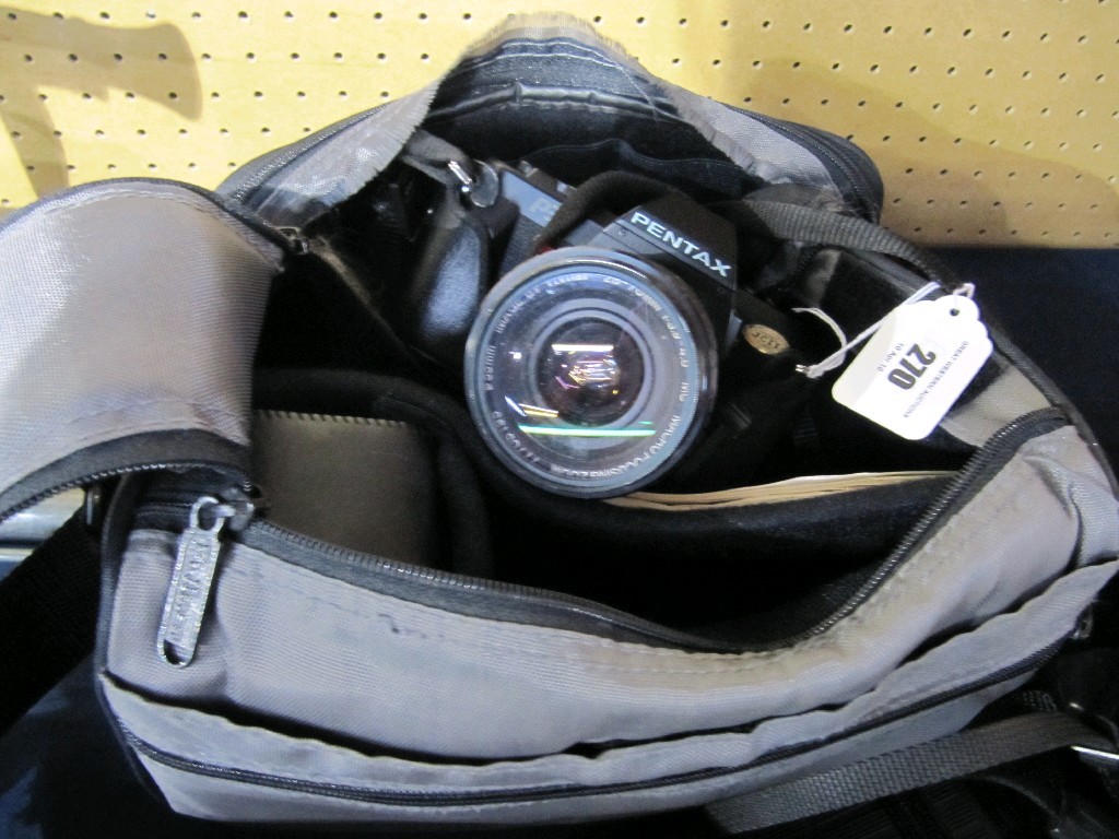 Appraisal: Pentax camera in bag with accessories