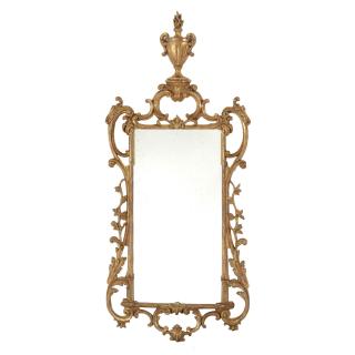 Appraisal: George III giltwood pier mirror George III giltwood pier mirror