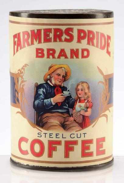 Appraisal: Farmers Pride Brand Steel Cut Coffee Tin Description Manufactured by