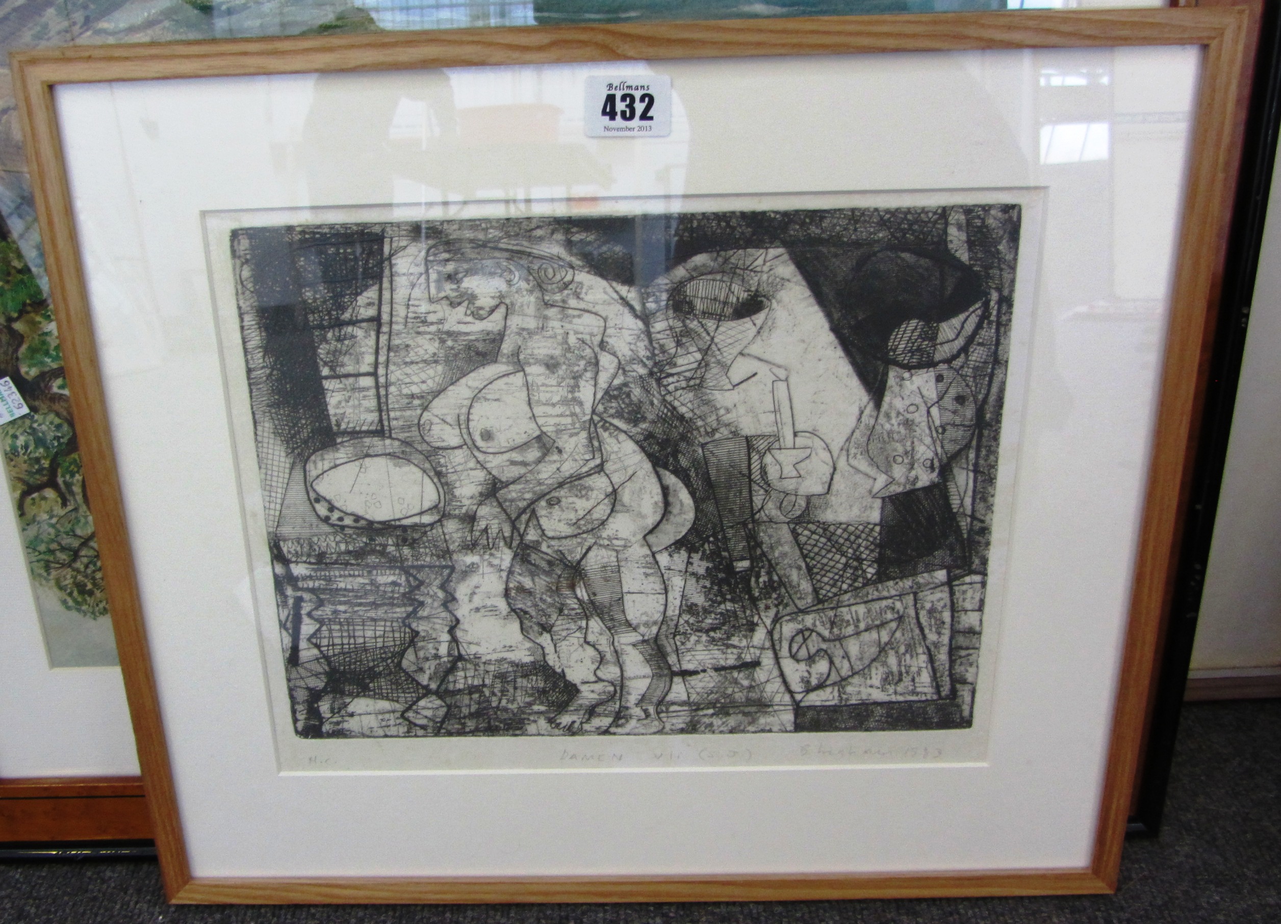 Appraisal: Bryan Ingham - Damen VII etching signed inscribed and dated