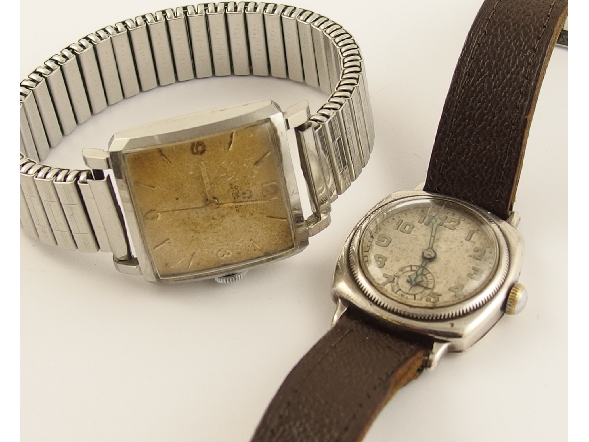 Appraisal: A silver vintage gents Submarine watch together with a vintage