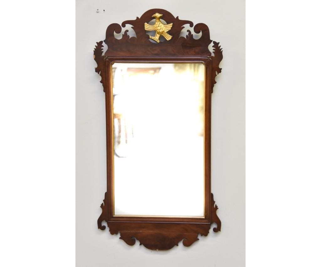 Appraisal: Chippendale style mahogany mirror h x w