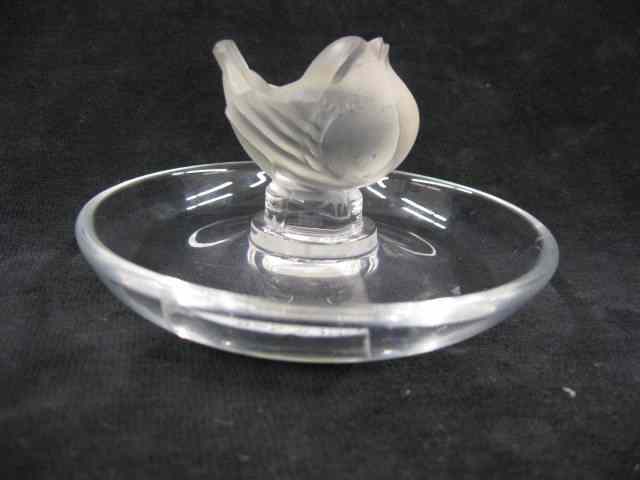 Appraisal: Lalique French Crystal Figural Pin Dish bird decor '' tall