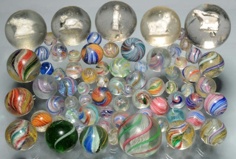 Appraisal: Lot of Handmade Marbles Description This lot consists of five