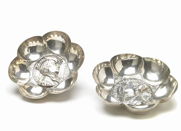 Appraisal: A continental silver set of two bowls after the antiqueWith