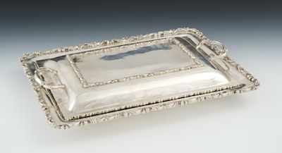 Appraisal: A Heavy Mexican Sterling Silver Two Compartment Lidded Dish Cast