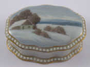 Appraisal: A Rosenthal porcelain shaped oval box with beaded edges the