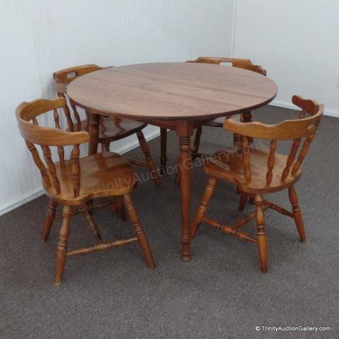 Appraisal: Tell City Maple Andover Dining Table w Chairs Vintage Tell