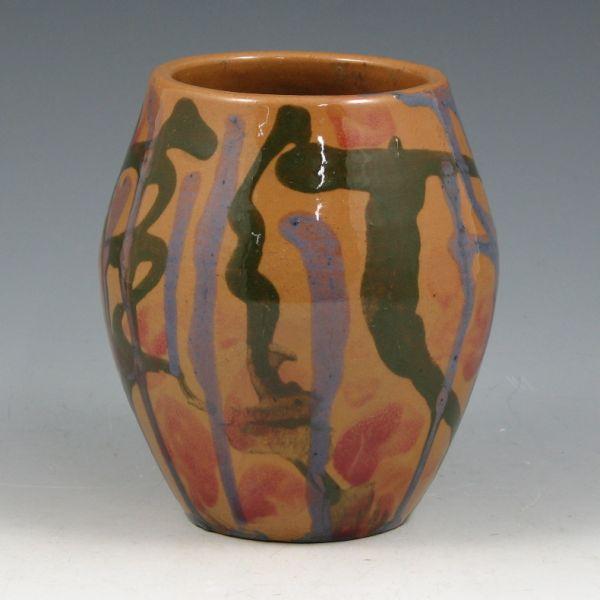 Appraisal: UND School of Mines vase with squiggle glaze effect on