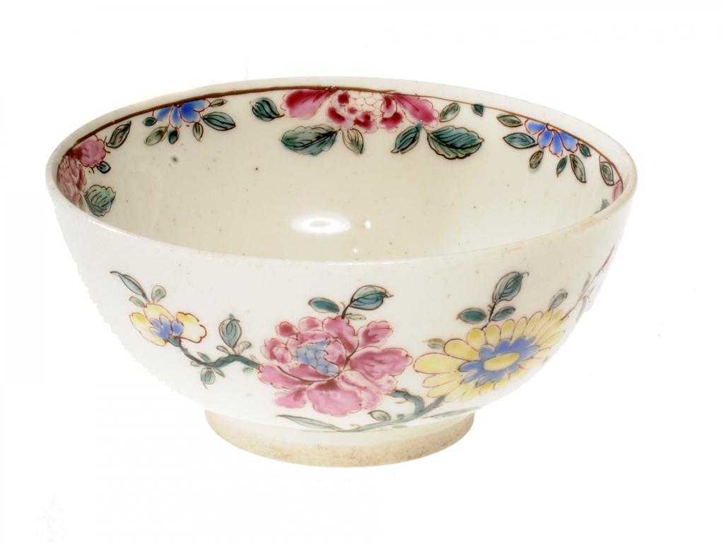 Appraisal: A BOW SLOP BASIN enamelled around the interior with a