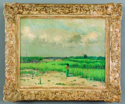 Appraisal: Maurice Molarsky American - oil on canvas landscape signed lower