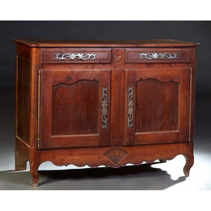 Appraisal: French Provincial Louis XV Style Carved Walnut Sideboard early th