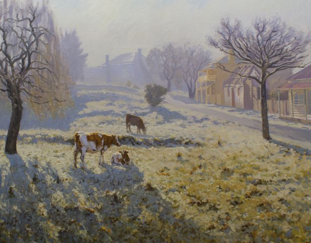 Appraisal: Patrick Russell July Morning Hill End oil on canvas on