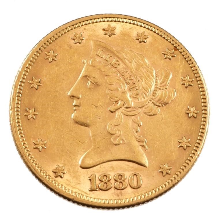 Appraisal: gold eagle gold piece circulated See images for detail