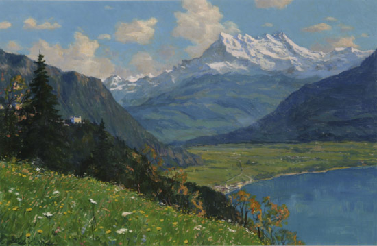 Appraisal: Paul Kutschal Czechoslovakian - A Spring Alpine Landscape Signed Paul