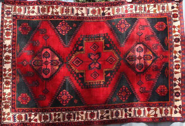 Appraisal: Semi-antique Persian Hamadan rug ' x ' Good condition EST