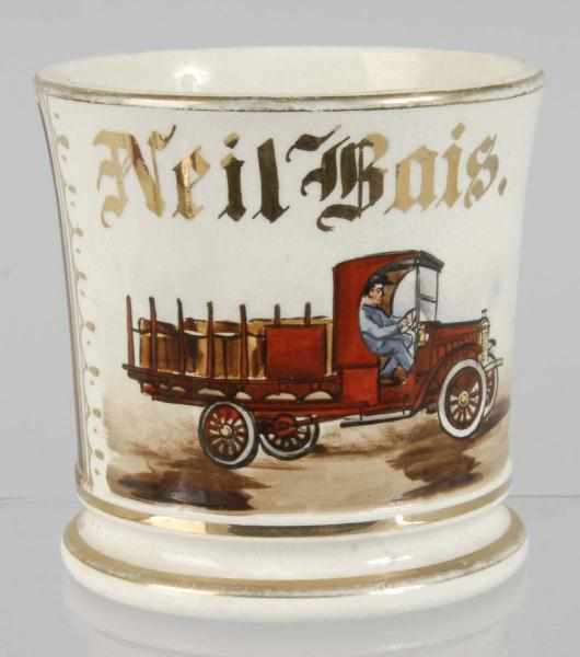 Appraisal: Delivery Truck Shaving Mug Description Stamped K T Co China