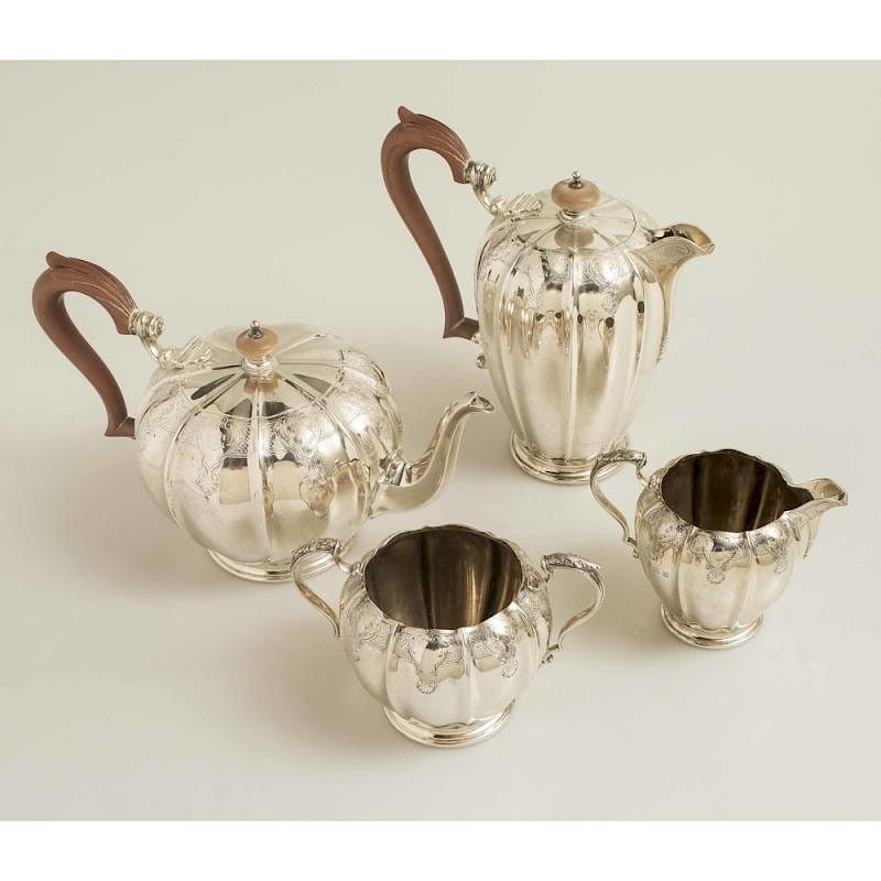 Appraisal: Adie Bros Sterling Coffee Tea Service Four piece Adie Brothers