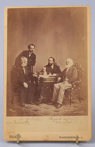 Appraisal: Cabinet card of group portrait of George Henry Boker -