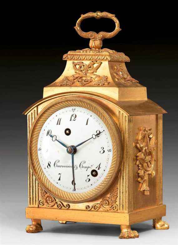 Appraisal: CAPUCINE CLOCK Louis XVI the dial signed COURVOISIER COMP E