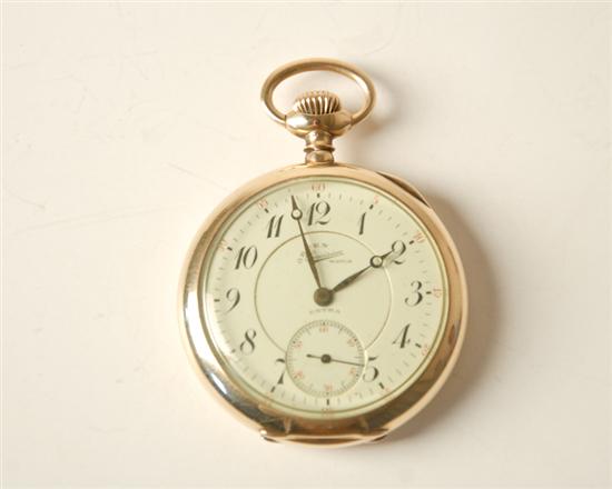 Appraisal: A K Gold Gruen Precision Extra Pocket Watch monogrammed GMR