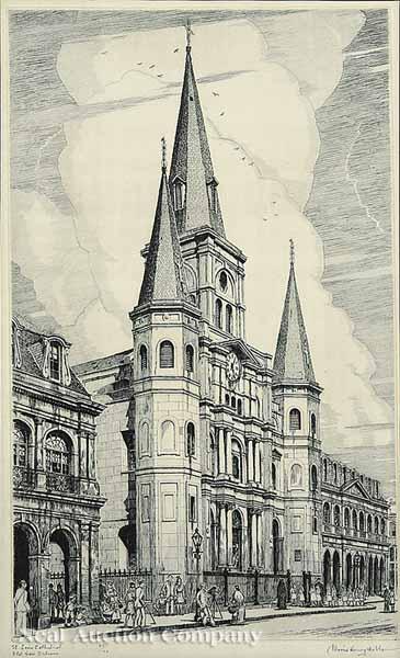 Appraisal: Morris Henry Hobbs American New Orleans - St Louis Cathedral