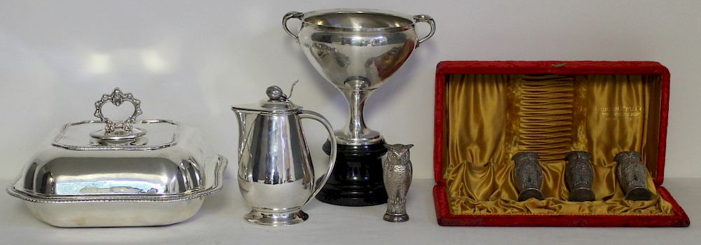 Appraisal: STERLING Assorted Grouping of Silver Hollow Ware Includes a Howard