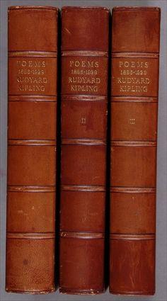 Appraisal: SIGNED KIPLING RUDYARD POEMS - London Macmillan TO volumes Etched