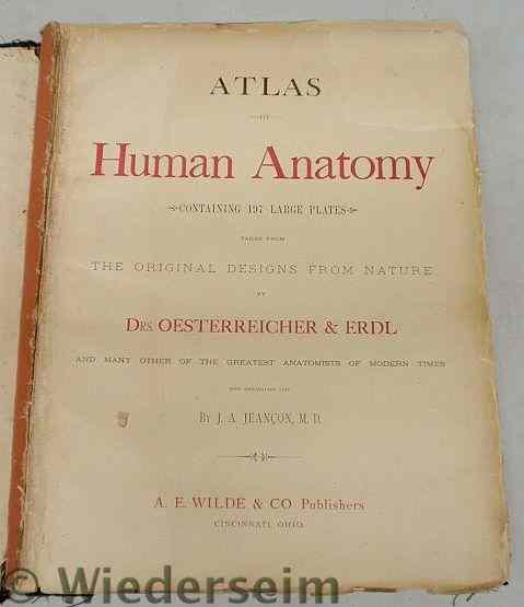 Appraisal: Large book Atlas of Human Anatomy containing large plates taken