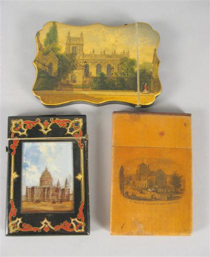 Appraisal: Three Victorian card cases th century The first example inset