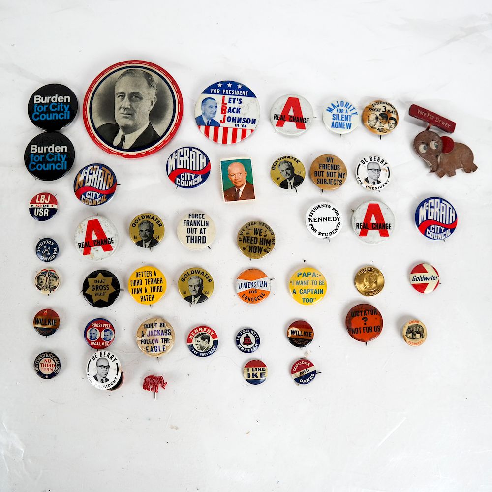 Appraisal: Assorted Lot of Pinbacks Lot of assorted pinbacks including celluloids