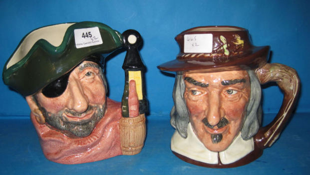 Appraisal: Royal Doulton Large Character Jugs Smuggler D and Issac Walton