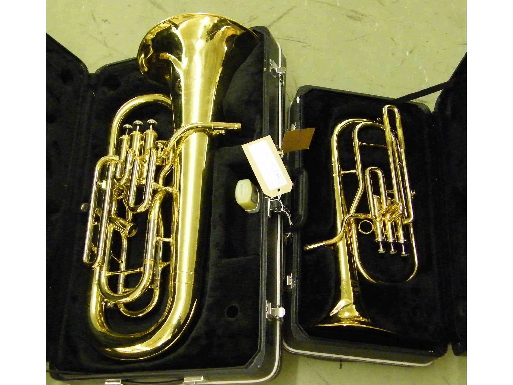 Appraisal: Jupiter euphonium case together with a Jupiter tenor horn case