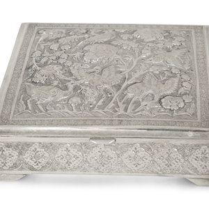 Appraisal: An Iranian Silver Box th Century ozt dwt Height x