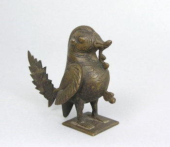 Appraisal: A Bronze Middle Eastern Figurine of Bird ca - th