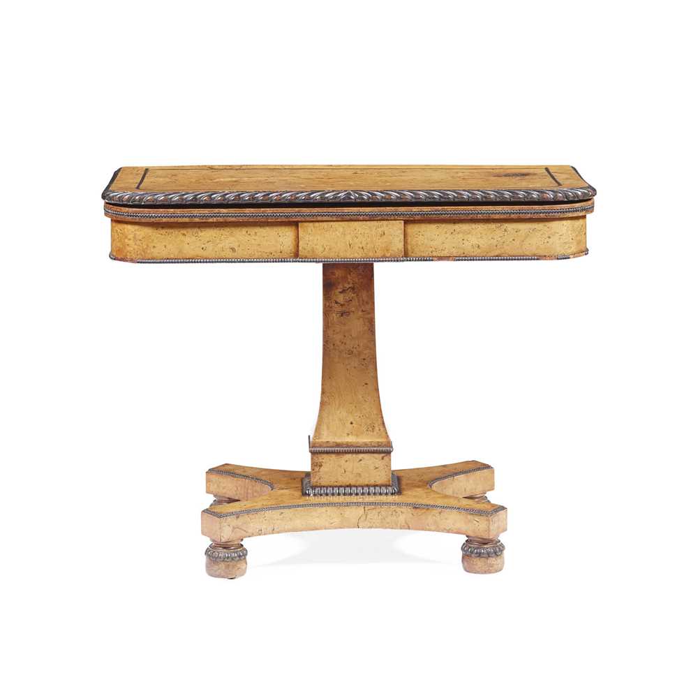 Appraisal: SCOTTISH REGENCY BURR YEW EBONY AND EBONISED GAMES TABLE EARLY