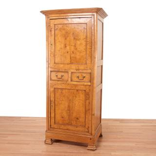 Appraisal: Continental burl elm cabinet Continental burl elm cabinet th c